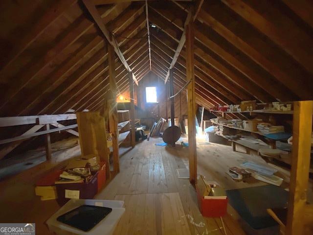 view of attic