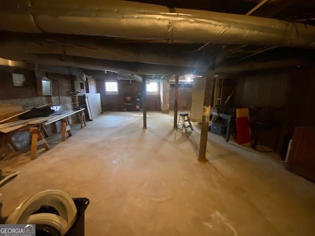 view of basement