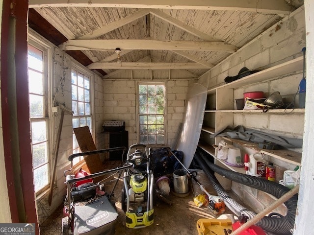 view of storage room