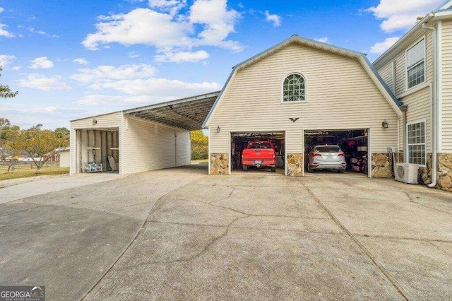 view of property exterior featuring a garage