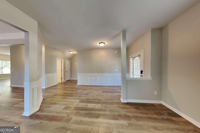 empty room featuring light hardwood / wood-style floors