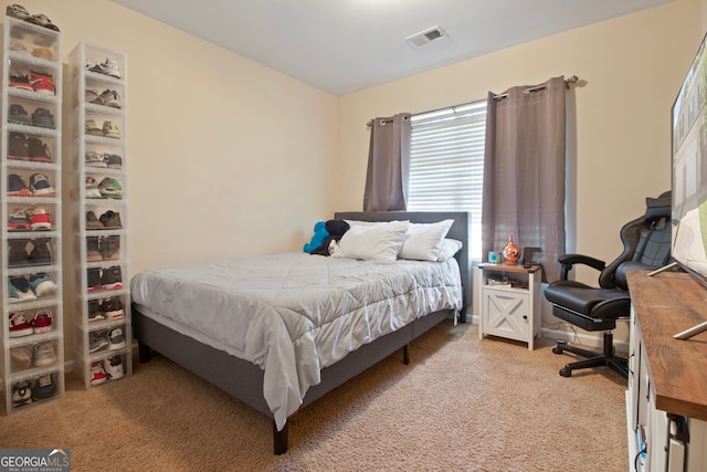 view of carpeted bedroom