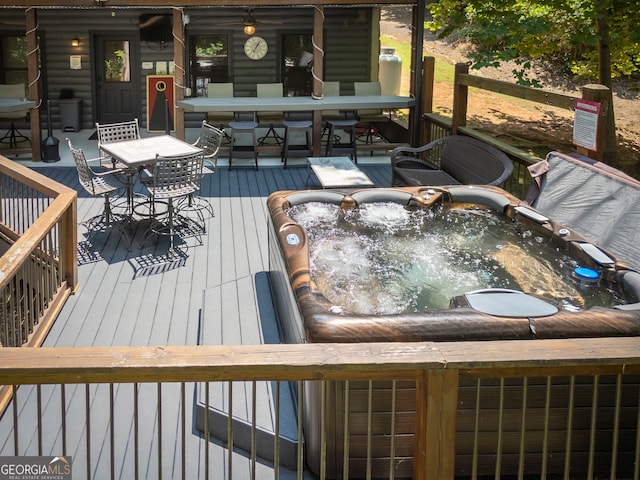 view of wooden terrace