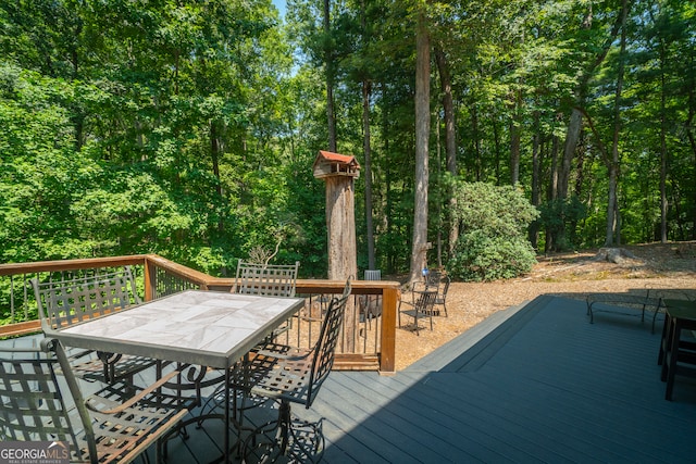 view of wooden deck