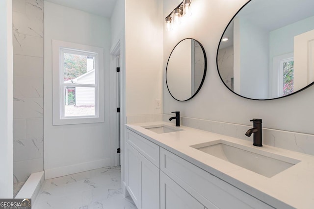 bathroom featuring vanity