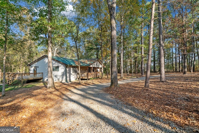 exterior space with a deck