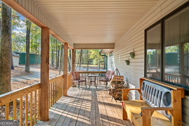 view of wooden terrace