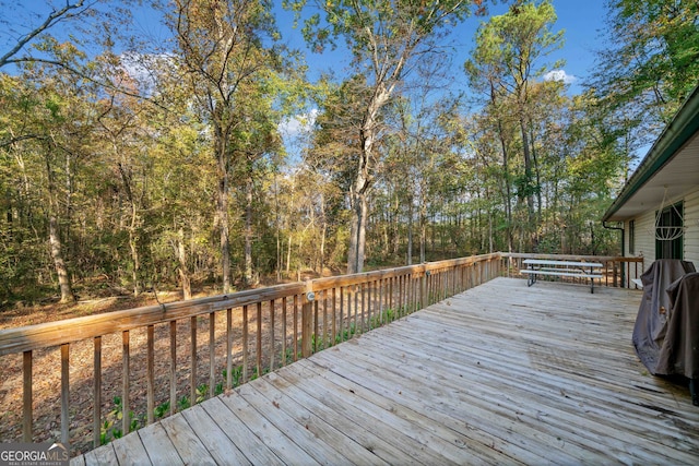 view of wooden deck