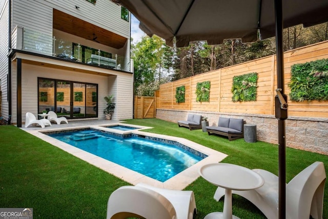 1281 Avalon Pl NE, Atlanta, GA 30306 - view of pool featuring a patio area and a pool with connected hot tub