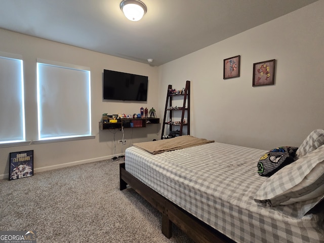 bedroom with carpet