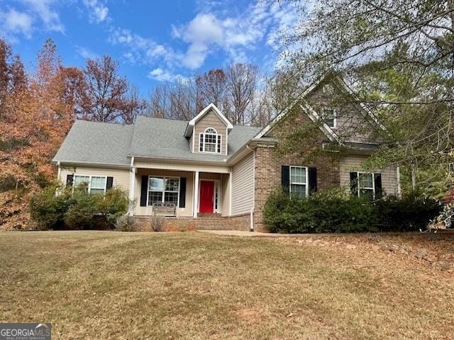 view of front of house with a front yard