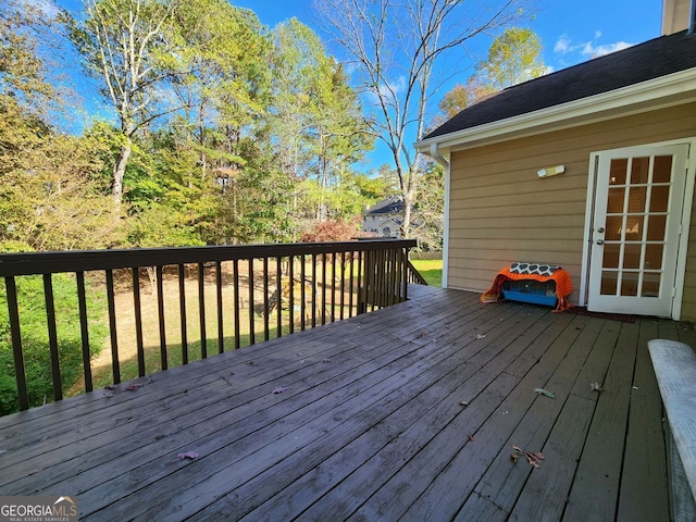 view of wooden terrace