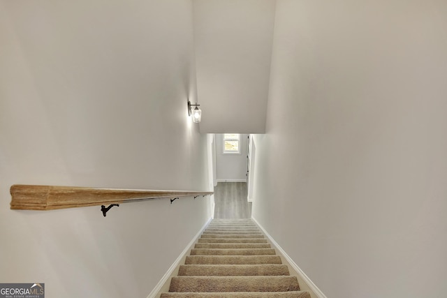 stairway with carpet