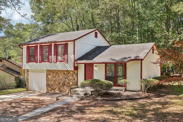 view of front of house featuring a garage