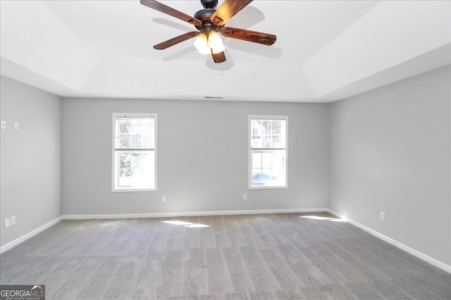 spare room with light colored carpet and a healthy amount of sunlight