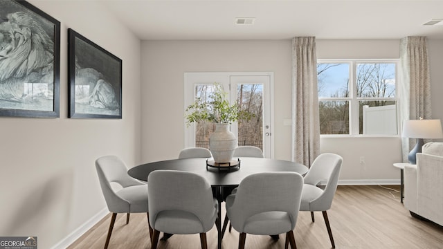 353 Sound Cir, Stockbridge, GA 30281 - dining area featuring light wood-style flooring and baseboards