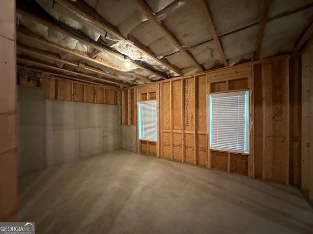 interior space featuring concrete flooring