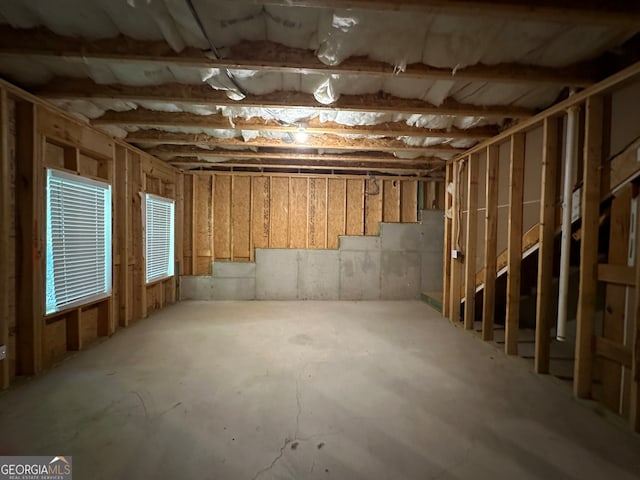 view of basement