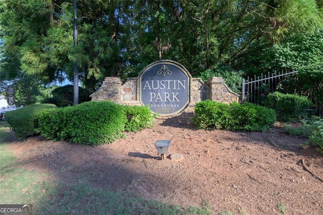 view of community sign