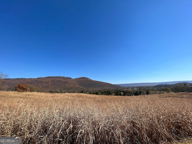 view of mountain feature featuring a rural view