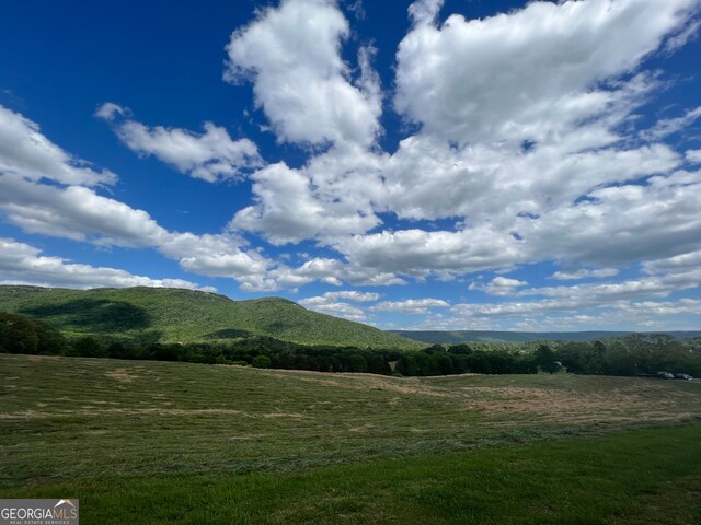 mountain view with a rural view