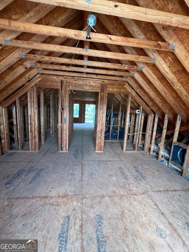 view of attic