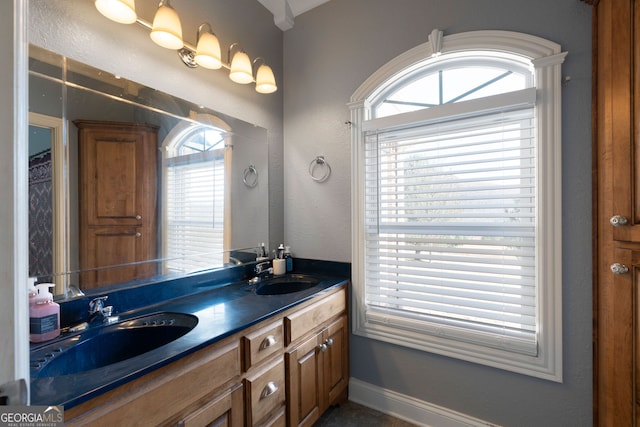 bathroom featuring vanity