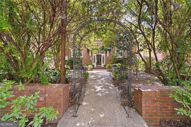 view of front of house with french doors