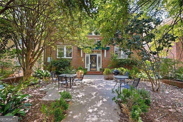 view of patio with french doors