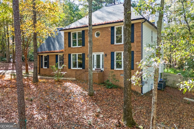 view of front of property featuring central AC unit