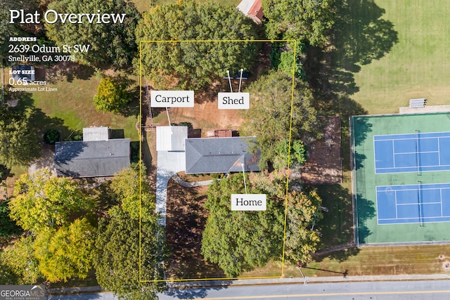 birds eye view of property