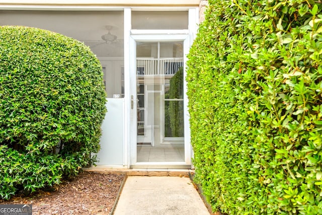 view of doorway to property