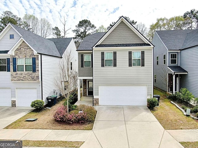 view of front of home featuring a garage