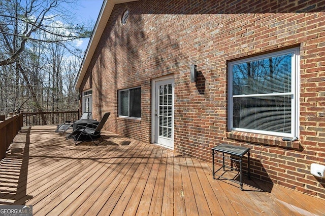 view of wooden terrace