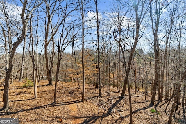 view of landscape with a forest view