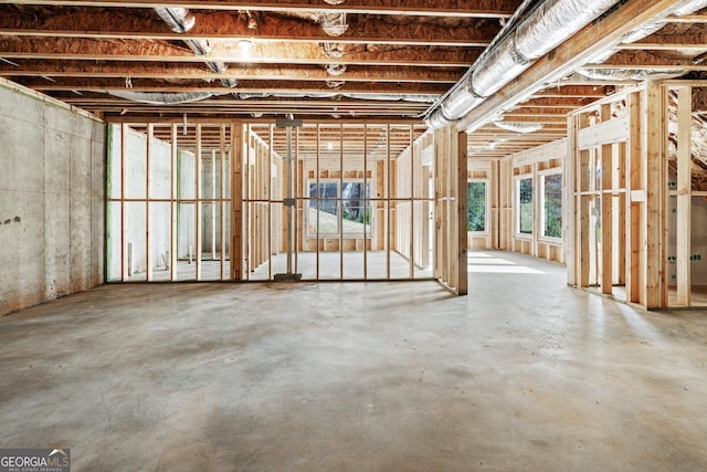 miscellaneous room with concrete flooring