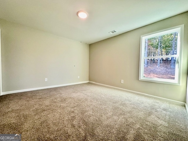 view of carpeted empty room