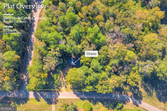 1000 Nails Creek Xing, Royston, GA 30662 - view of property location with property parcel outlined