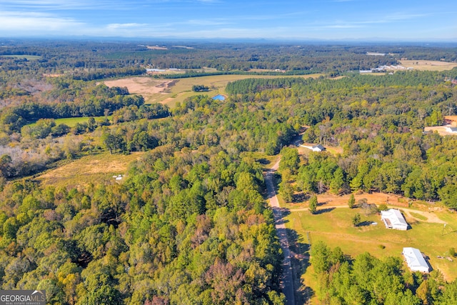 1000 Nails Creek Xing, Royston, GA 30662 - aerial view of property and surrounding area featuring a heavily wooded area