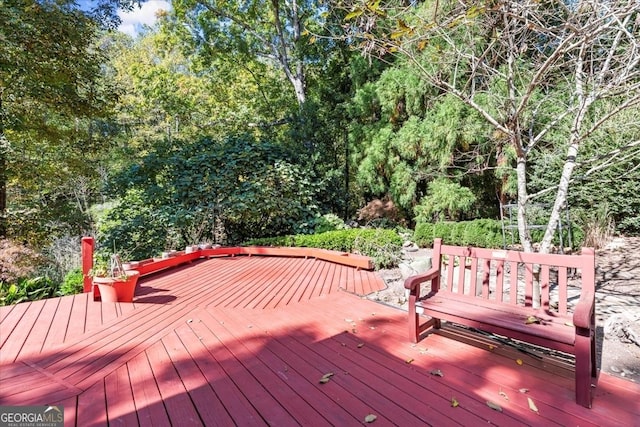 view of wooden deck