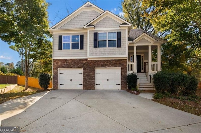 view of front of house featuring a garage