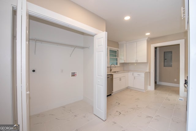 washroom featuring sink and hookup for a washing machine