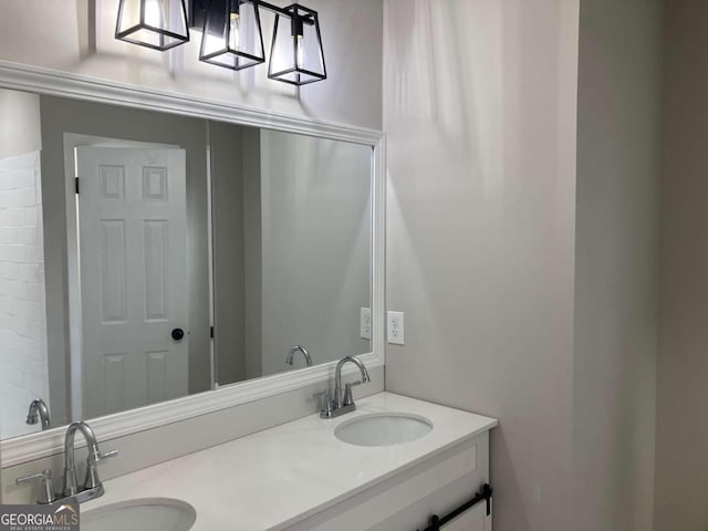 bathroom with vanity