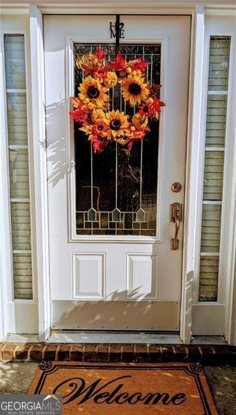 view of doorway to property