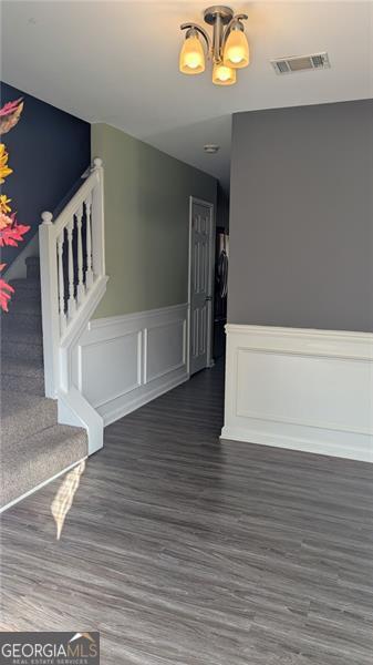 interior space featuring wood-type flooring