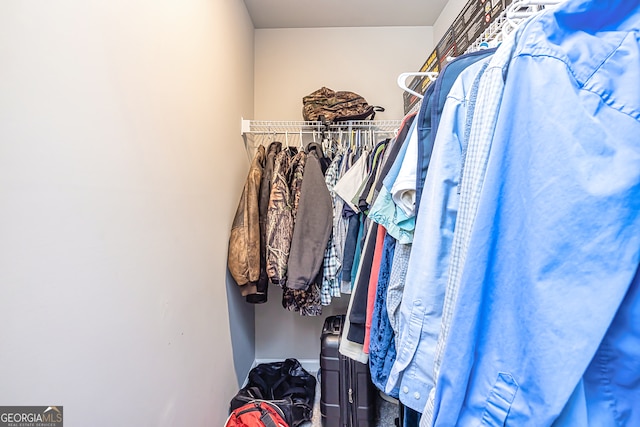 view of walk in closet