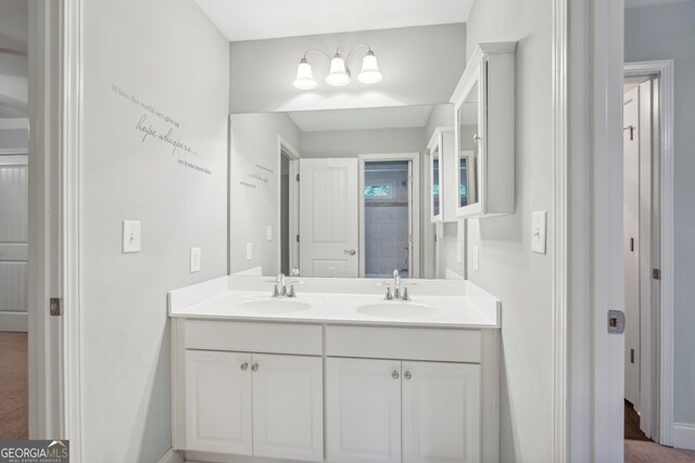 bathroom with vanity