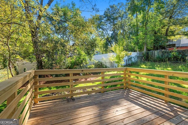 view of wooden deck