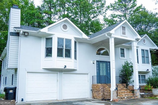 view of front of house featuring a garage