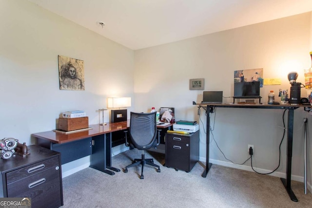 view of carpeted office